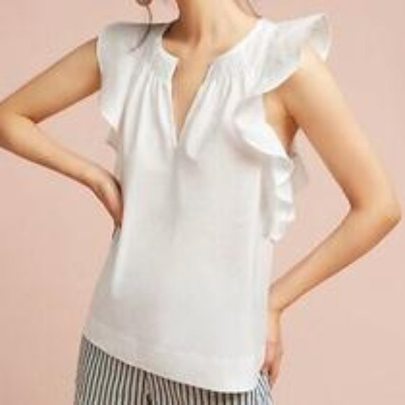 Anthropologie Tops - Anthropologie | HD in Paris White Sleeveless Top 4